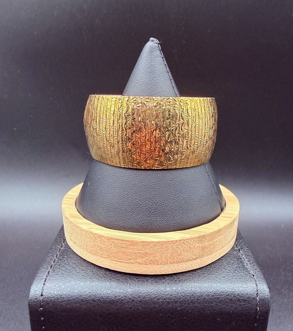 Vintage Bella Diva Bronze-Italy Gold Plated Flexible Omega Bracelet